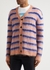 Striped brushed mohair-blend cardigan - Marni