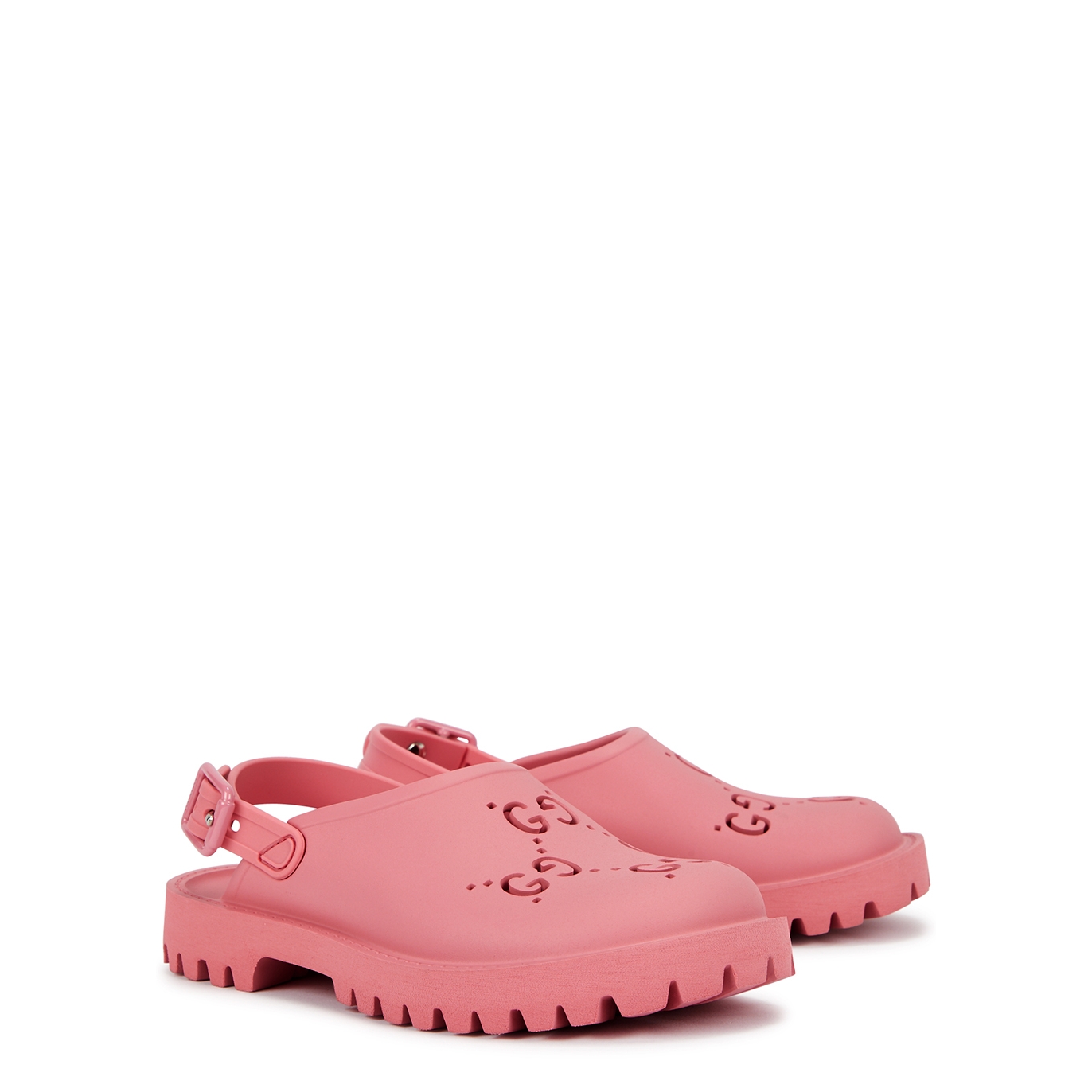 Gucci Kids Elea Cut-out Rubber Clogs In Pink | ModeSens