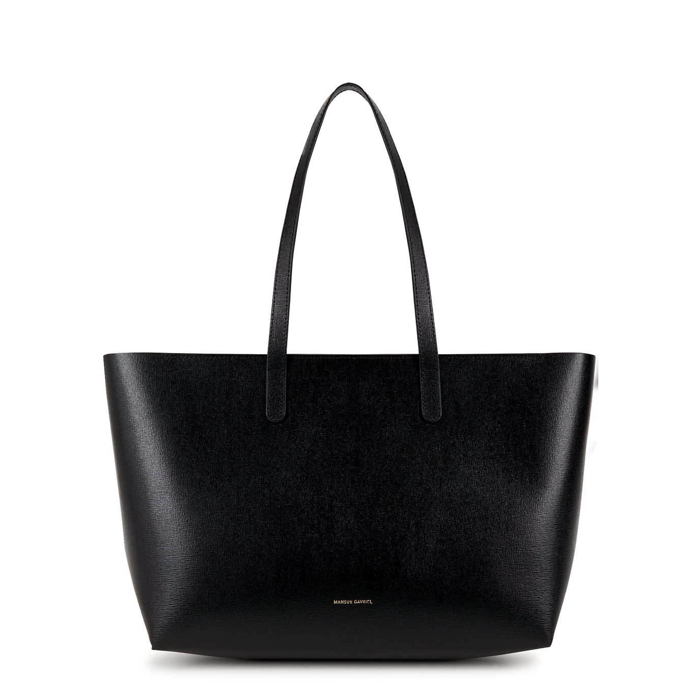 Mansur Gavriel Small Leather Tote - Black And Red