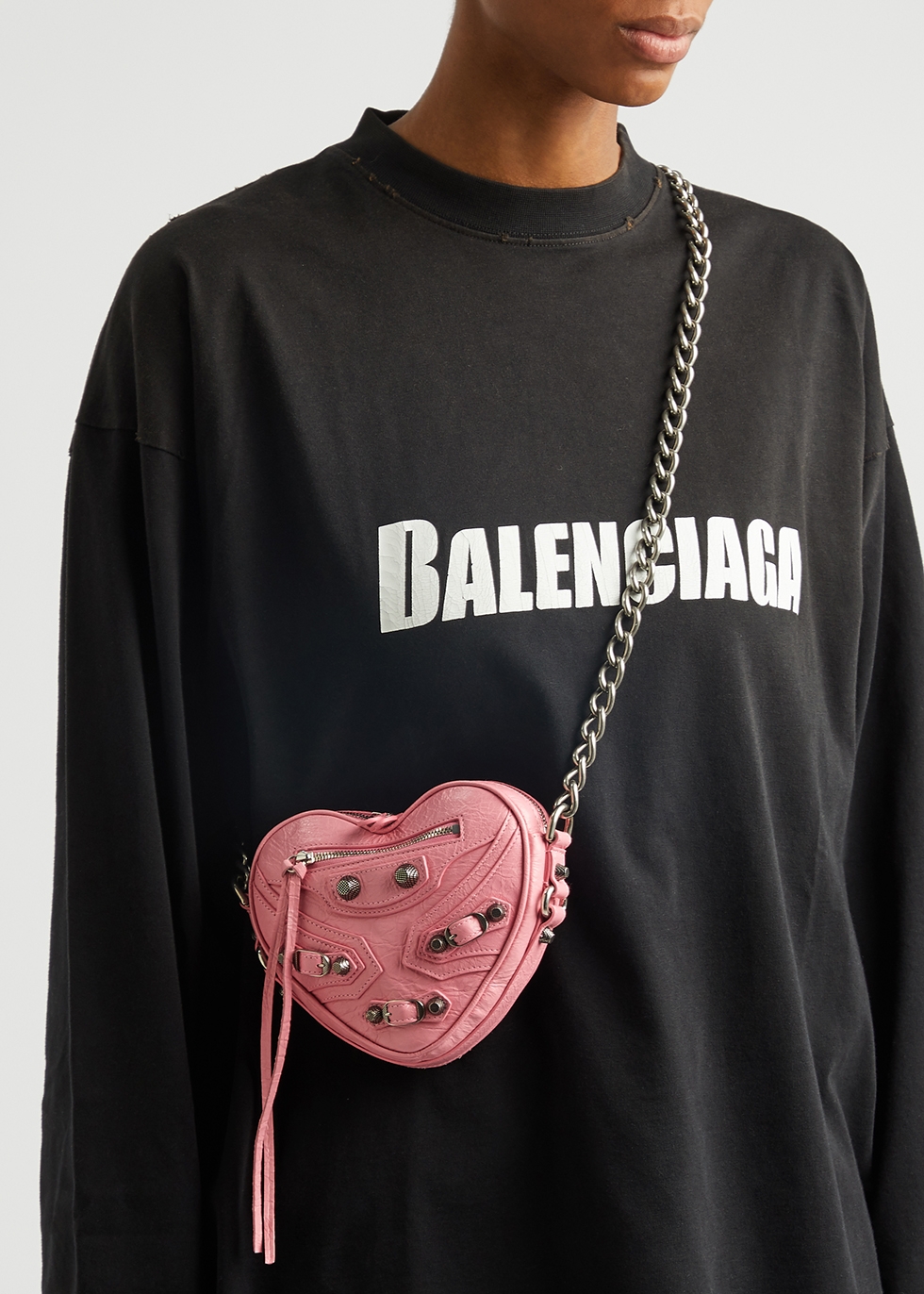 Balenciaga Black Ruffled Heart Backpack Balenciaga