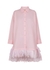 Feather-trimmed cotton-poplin shirt dress - MARQUES’ ALMEIDA