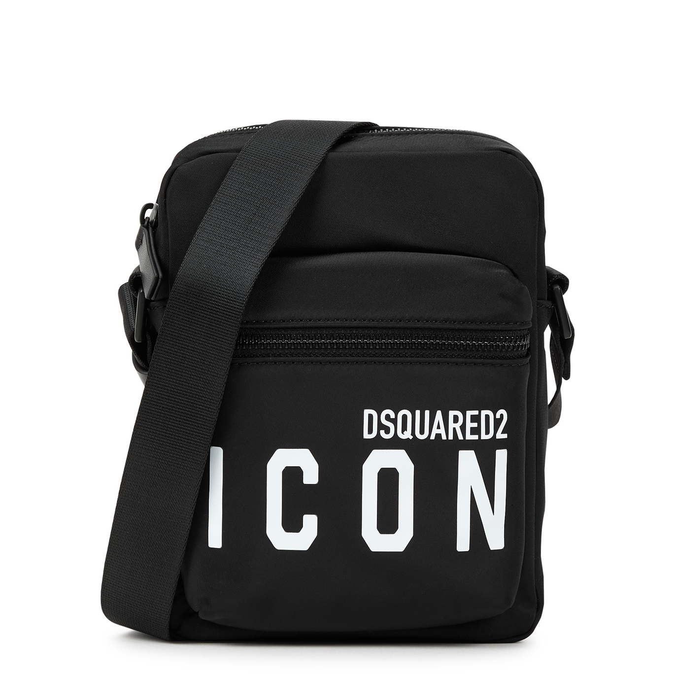 Dsquared2 Icon Nylon Cross-body Bag In Black And White | ModeSens