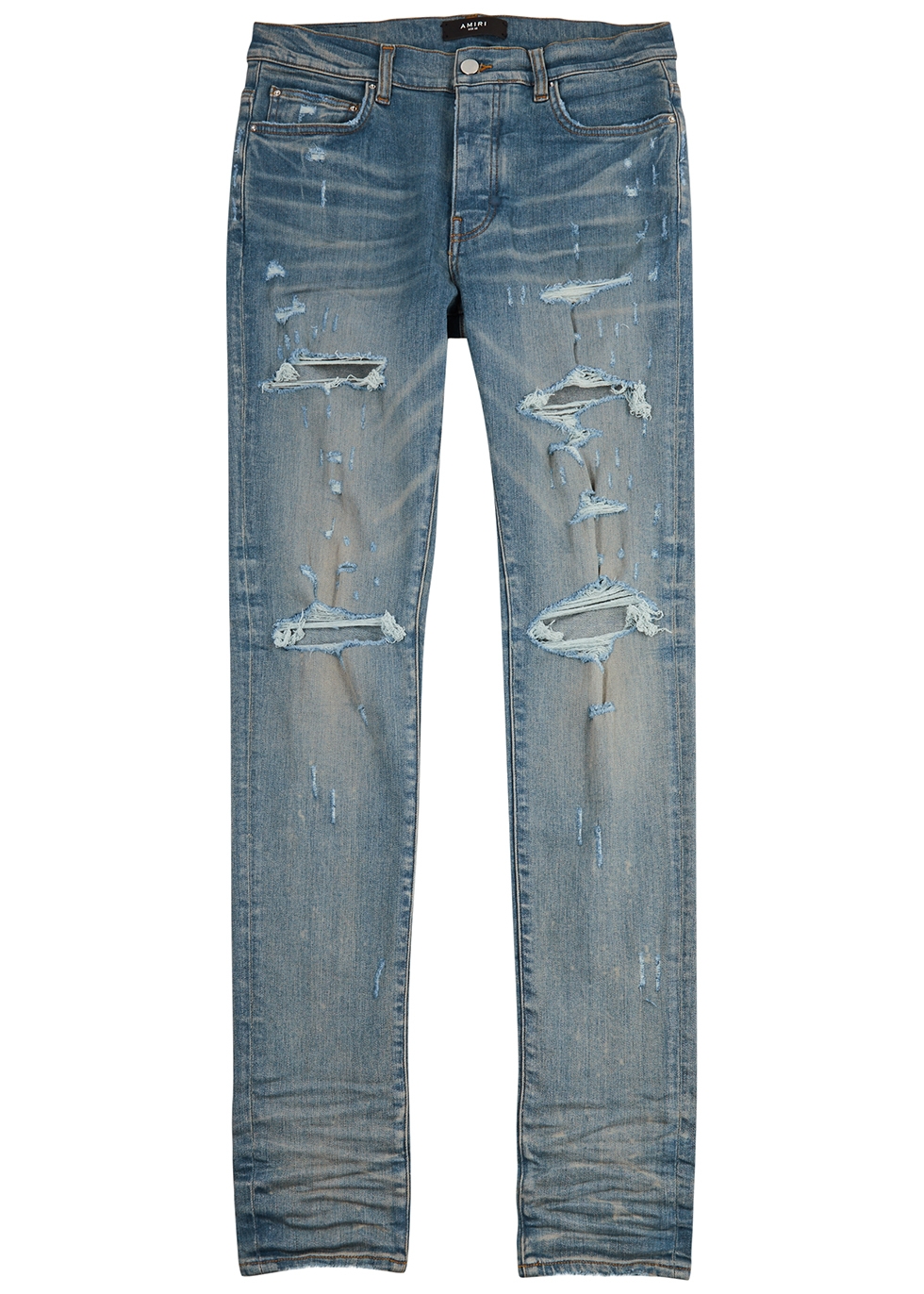 Amiri Thrasher Plus distressed skinny jeans - Harvey Nichols
