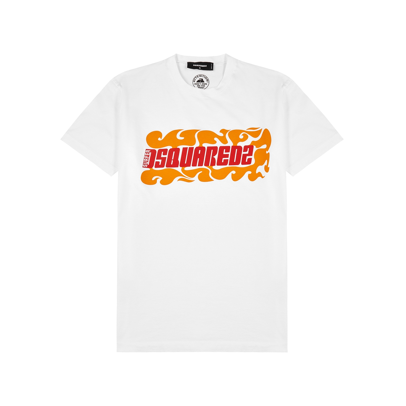 DSQUARED2 SURF FIRE PRINTED COTTON T-SHIRT