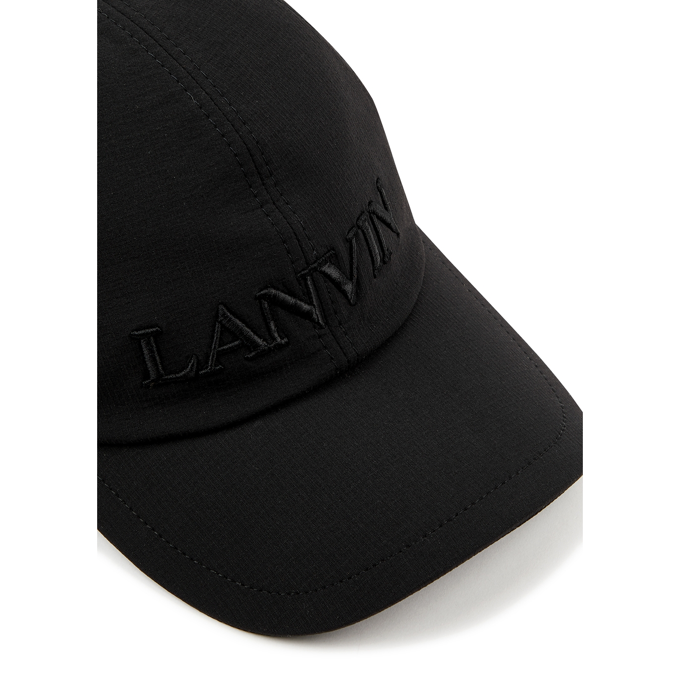 LANVIN LOGO-EMBROIDERED SHELL CAP
