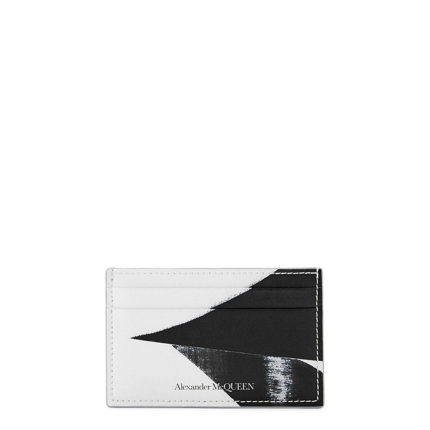 Alexander McQueen Printed Logo Leather Card Holder
