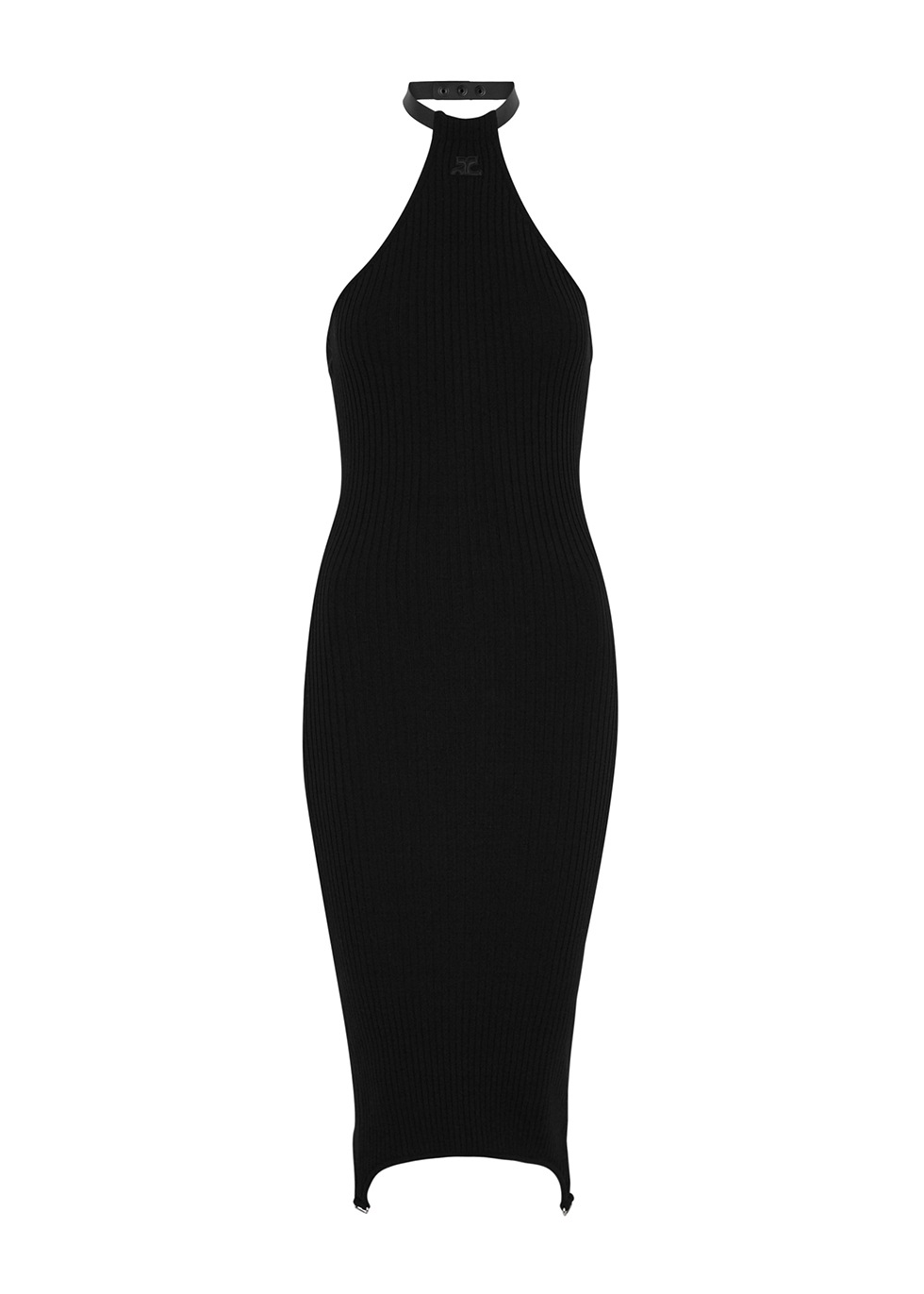 Courrèges Logo ribbed-knit midi dress - Harvey Nichols