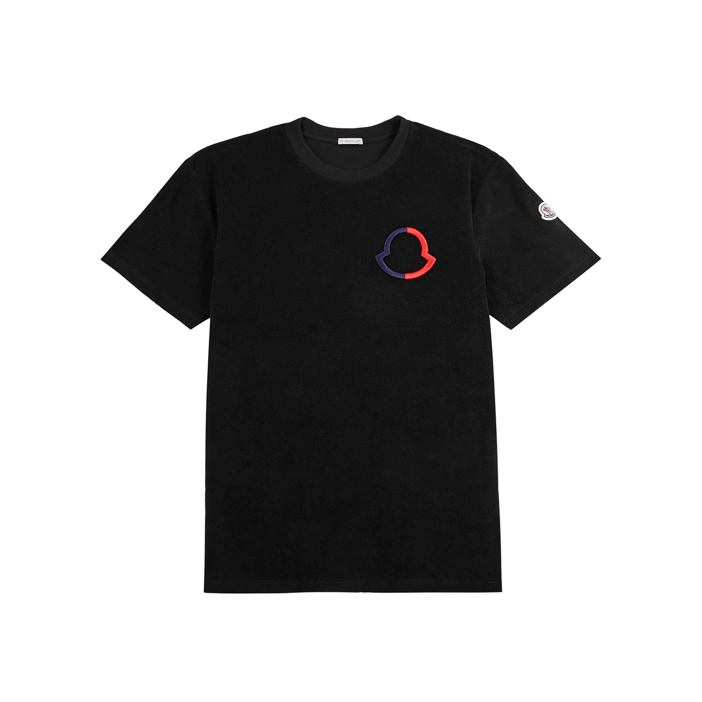 Moncler Logo-embroidered Terry T-shirt - Black - S