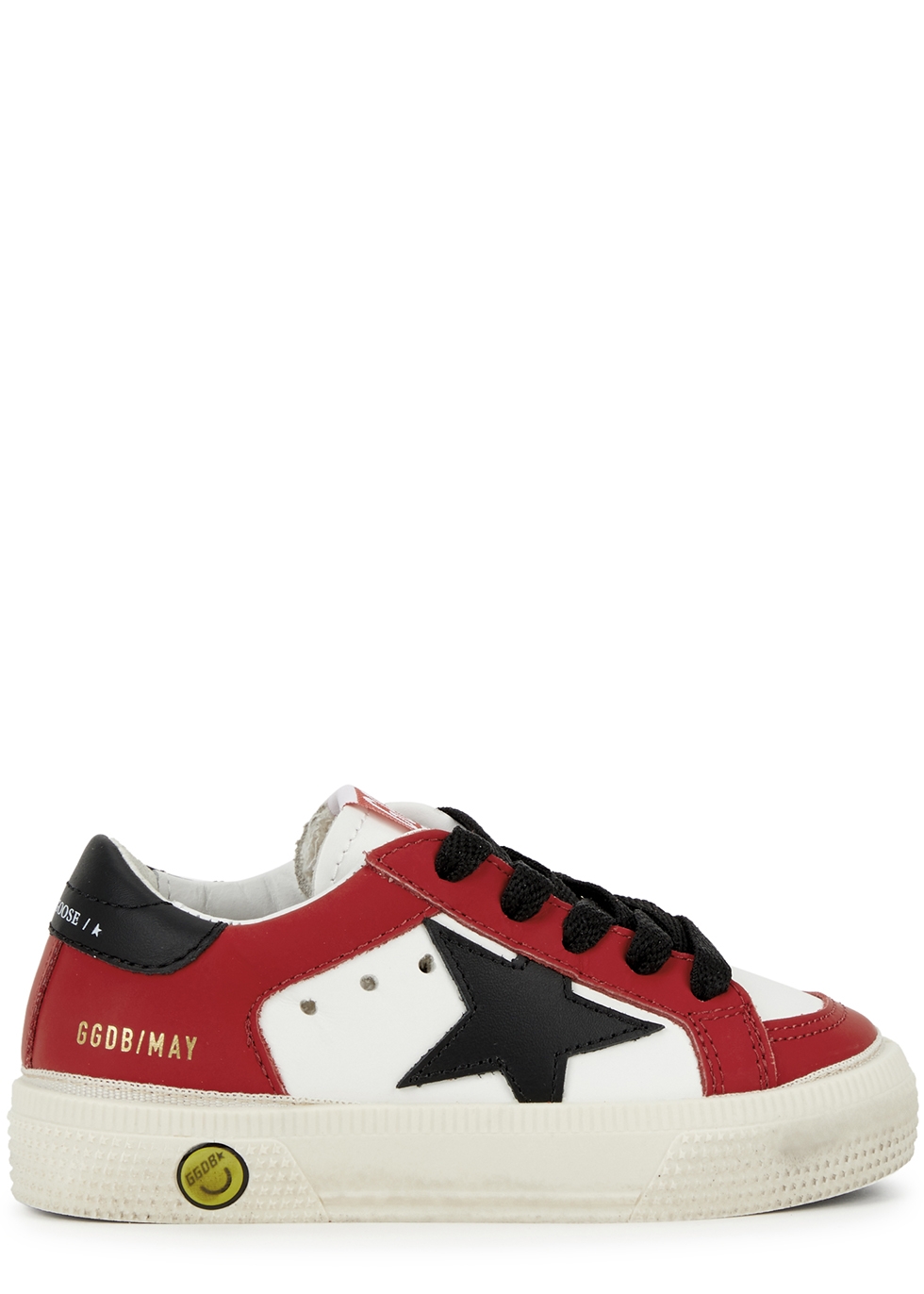 Golden Goose KIDS May panelled leather sneakers (IT21-IT27) - Harvey ...
