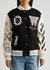 Wool-blend and leather varsity jacket - Off-White