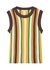 Scale striped knitted cotton tank - WALES BONNER