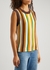 Scale striped knitted cotton tank - WALES BONNER