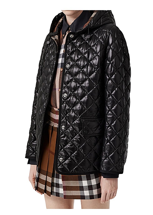 Burberry Diamond quilted thermoregulated hooded jacket - Harvey Nichols