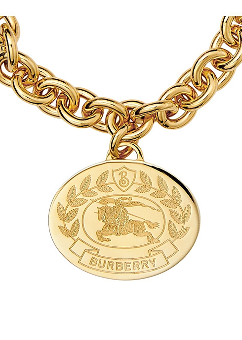 Burberry Engraved ekd gold-plated chain-link bracelet - Harvey Nichols