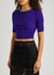 Chain-trimmed cropped stretch-wool top - Paco Rabanne