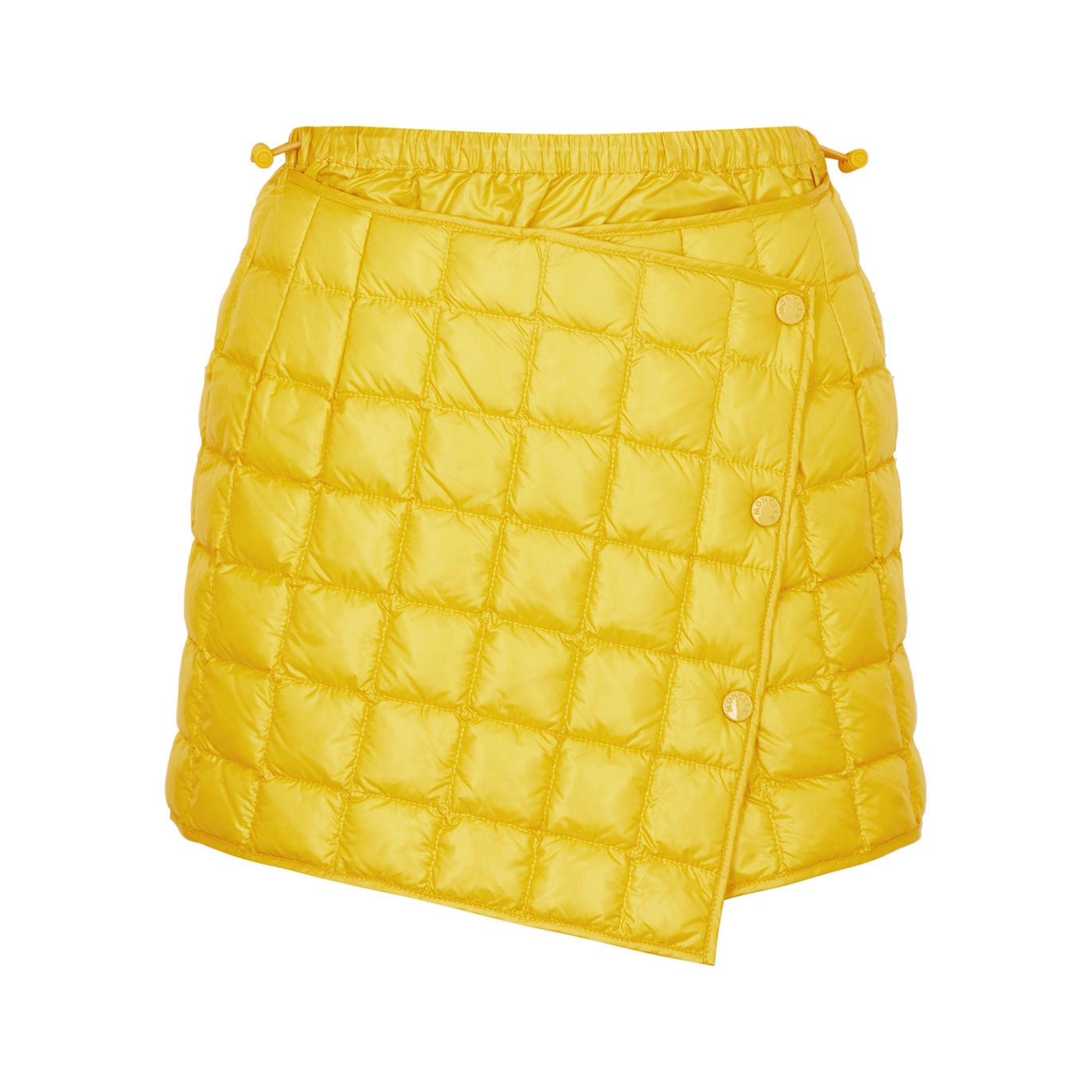 Moncler Asymmetric Quilted Shell Mini Skirt