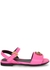 KIDS Embellished neon leather sandals (IT27-IT29) - Versace