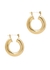 360 gold-plated hoop earrings - FALLON