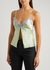 Lace-trimmed silk-satin camisole top - alexanderwang.t