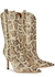 Paloma 95 python-effect leather mid-calf boots - Paris Texas