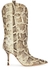 Paloma 95 python-effect leather mid-calf boots - Paris Texas