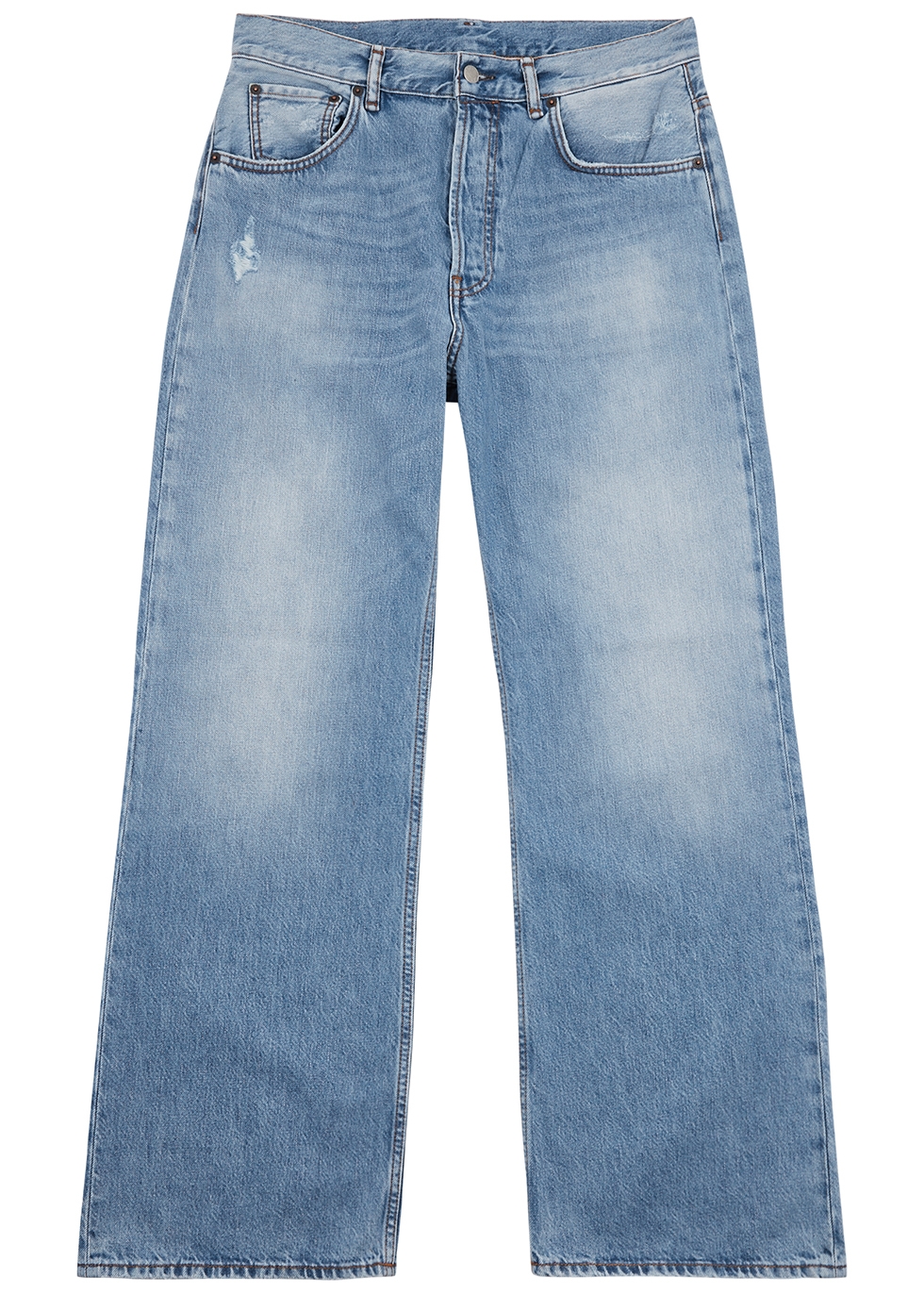 Acne Studios 2021 distressed wide-leg jeans - Harvey Nichols
