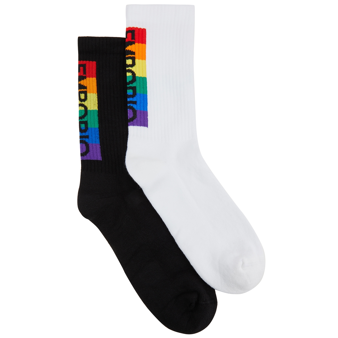 Armani Logo-intarsia Cotton-blend Socks