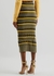 La Jupe Maille Concha striped knitted midi skirt - Jacquemus