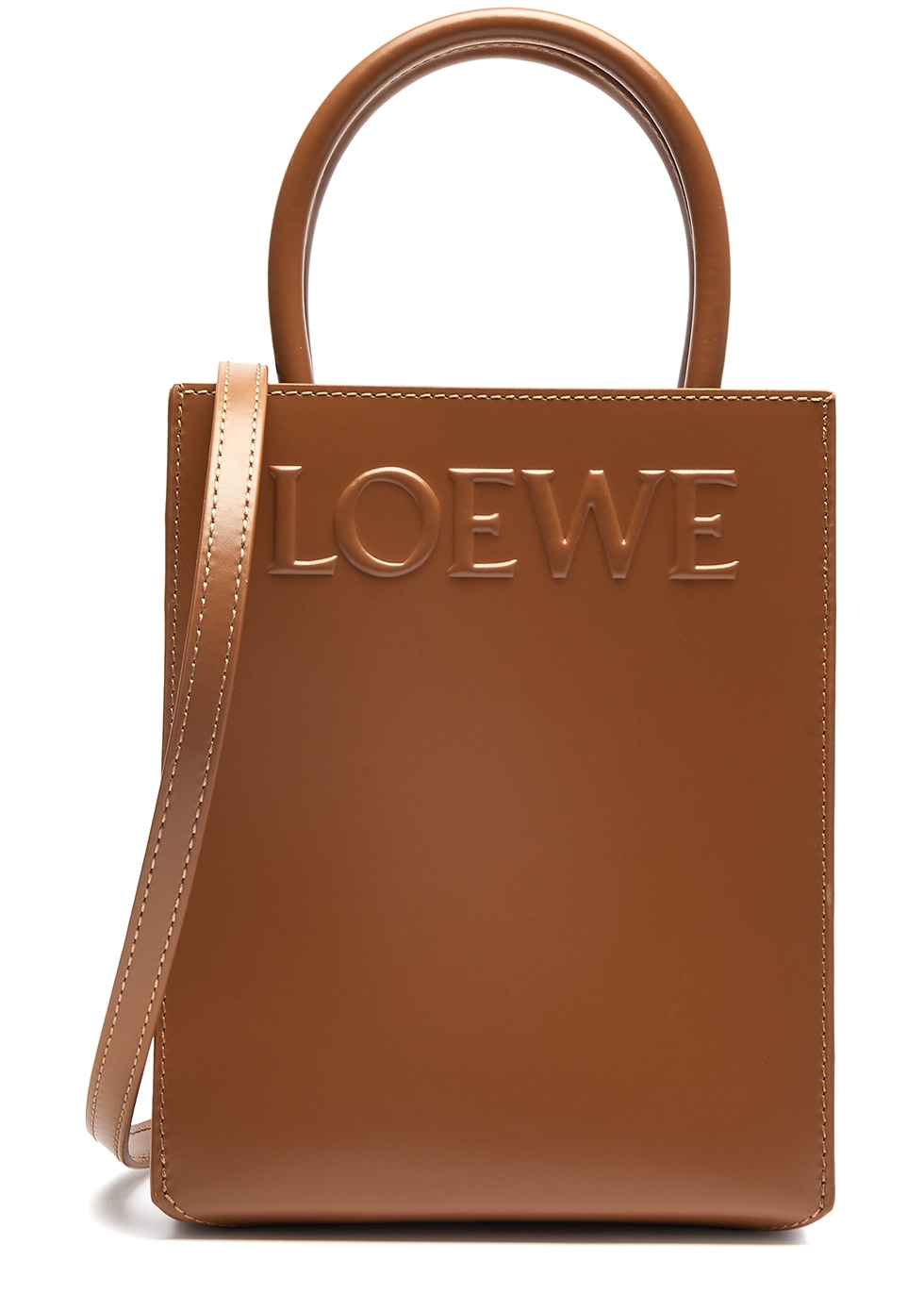Loewe A5 logo-embossed leather tote - Harvey Nichols