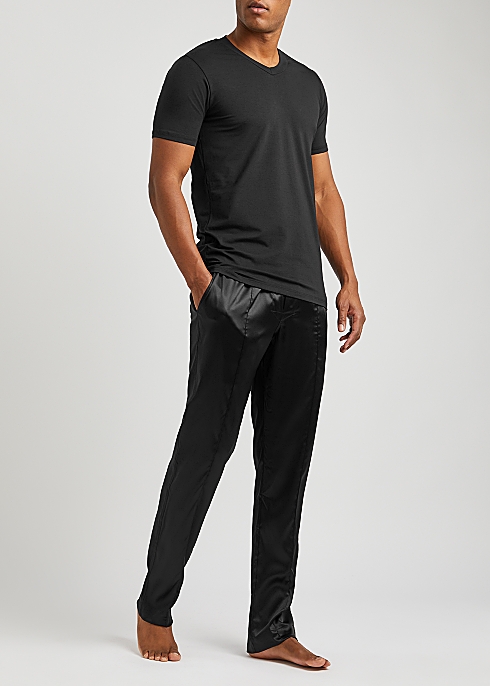 Tom Ford Logo stretch-silk satin pyjama trousers - Harvey Nichols