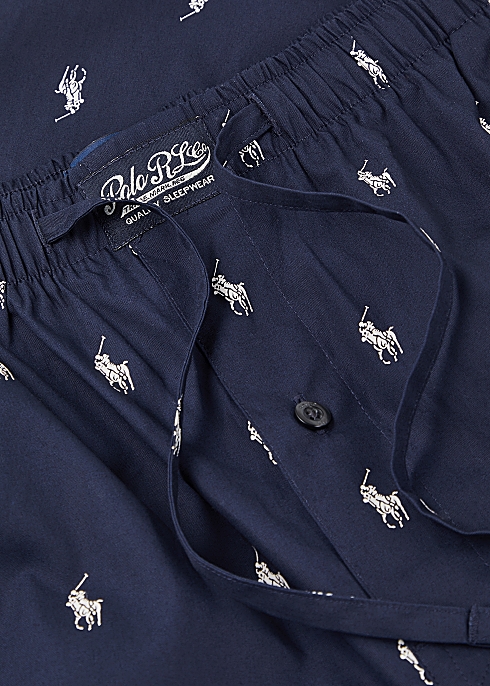 Polo Ralph Lauren Logo cotton-poplin pyjama trousers - Harvey Nichols