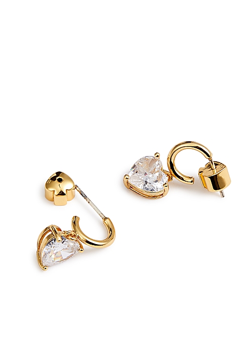 Kate Spade New York My Love heart-embellished hoop earrings - Harvey Nichols