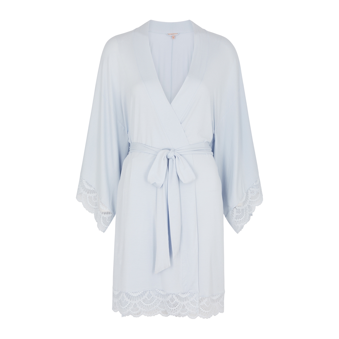 EBERJEY MARIANA LACE-TRIMMED STRETCH-JERSEY ROBE