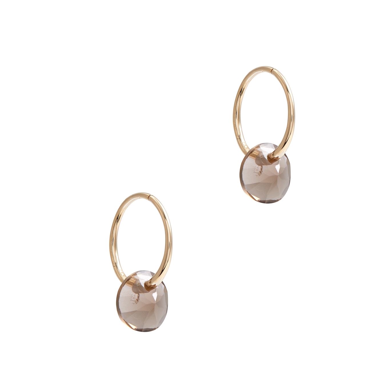 By Pariah Crystal-embellished 14kt Gold Hoop Earrings