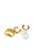 Mismatch 24kt gold-plated hoop earrings - Timeless Pearly