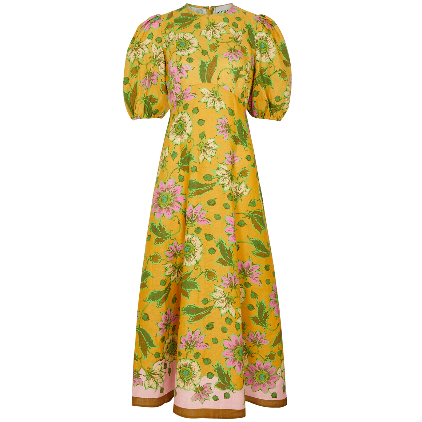 Alemais Winnie Floral Print Linen Dress - Women's - Linen/flax In Multicoloured