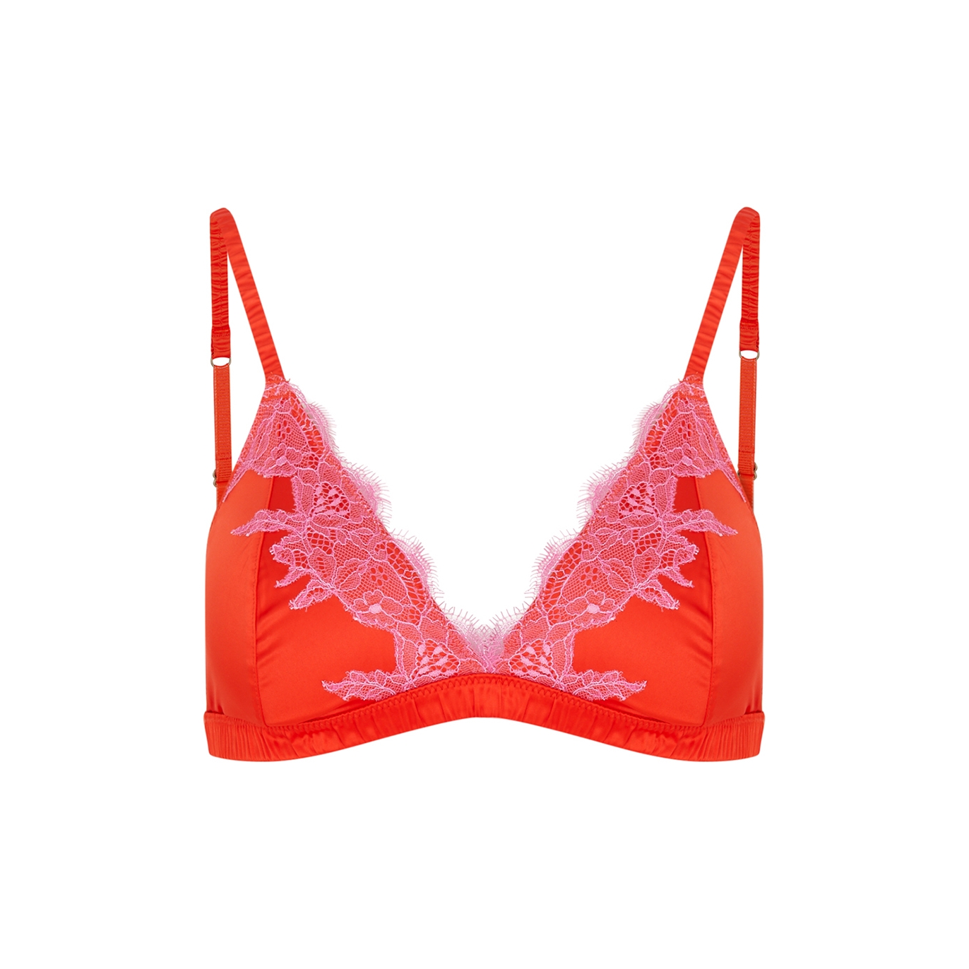 Love Stories Bowie Lace-trimmed Satin Soft-cup Bra
