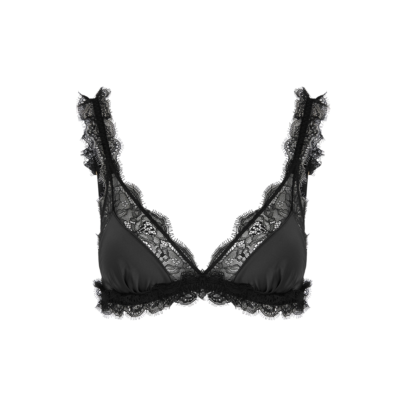 LOVE STORIES LOVE STORIES LOVE LACE PANELLED SOFT-CUP BRA