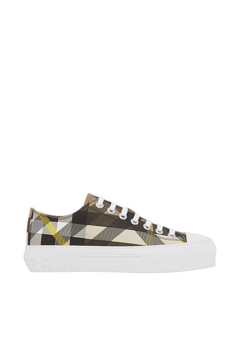 Burberry Exaggerated check cotton sneakers - Harvey Nichols
