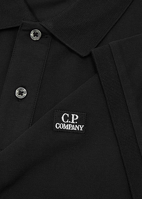 Sæt tabellen op Due Opaque C.P. Company Logo-embroidered stretch-cotton polo shirt - Harvey Nichols