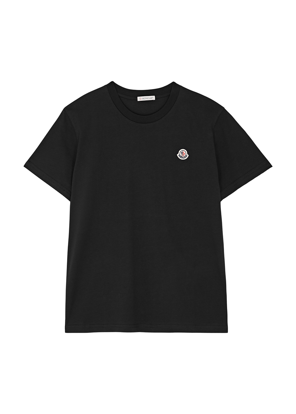 Moncler Kids Logo Cotton T-shirt (12-14 Years) In Black | ModeSens