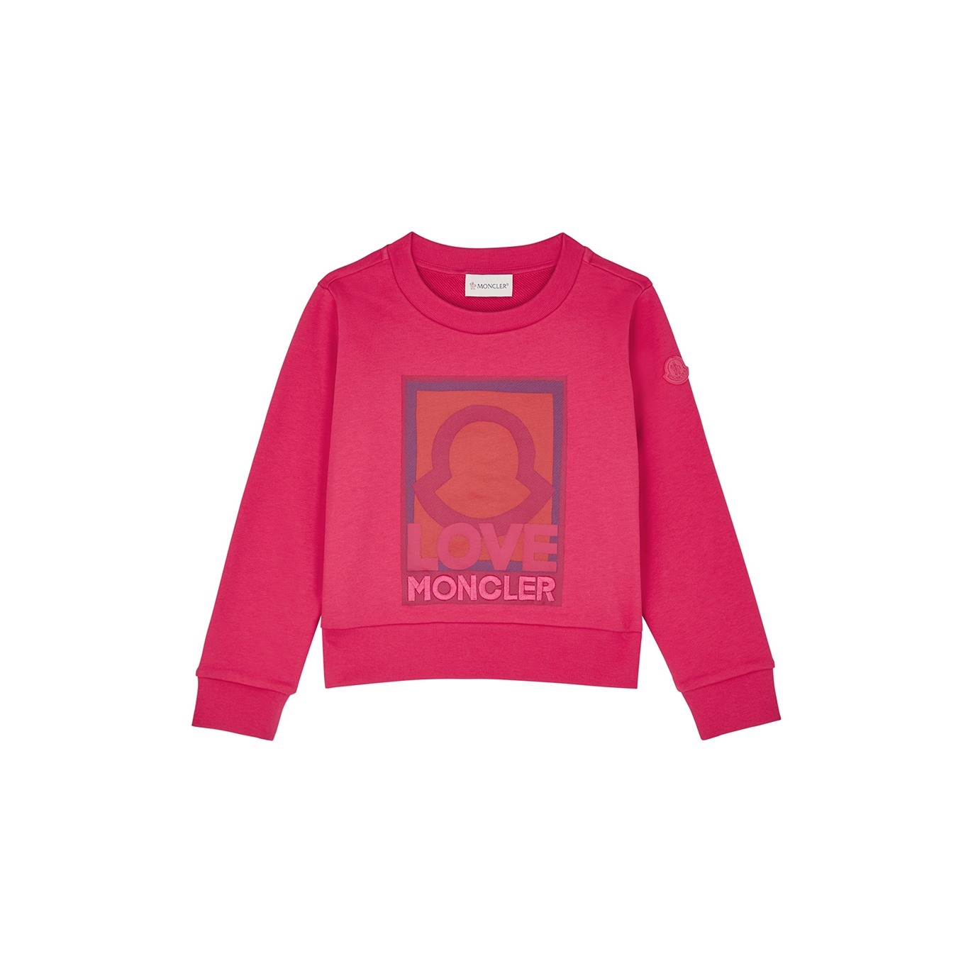 Moncler Kids Printed Cotton Sweatshirt (6 Years) - Pink