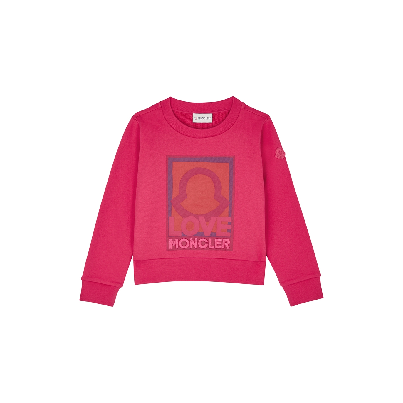 Moncler Kids Printed Cotton Sweatshirt (8-10 Years) - Pink