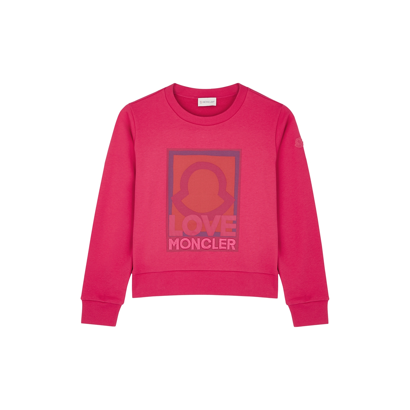 Moncler Kids Printed Cotton Sweatshirt (12-14 Years) - Pink