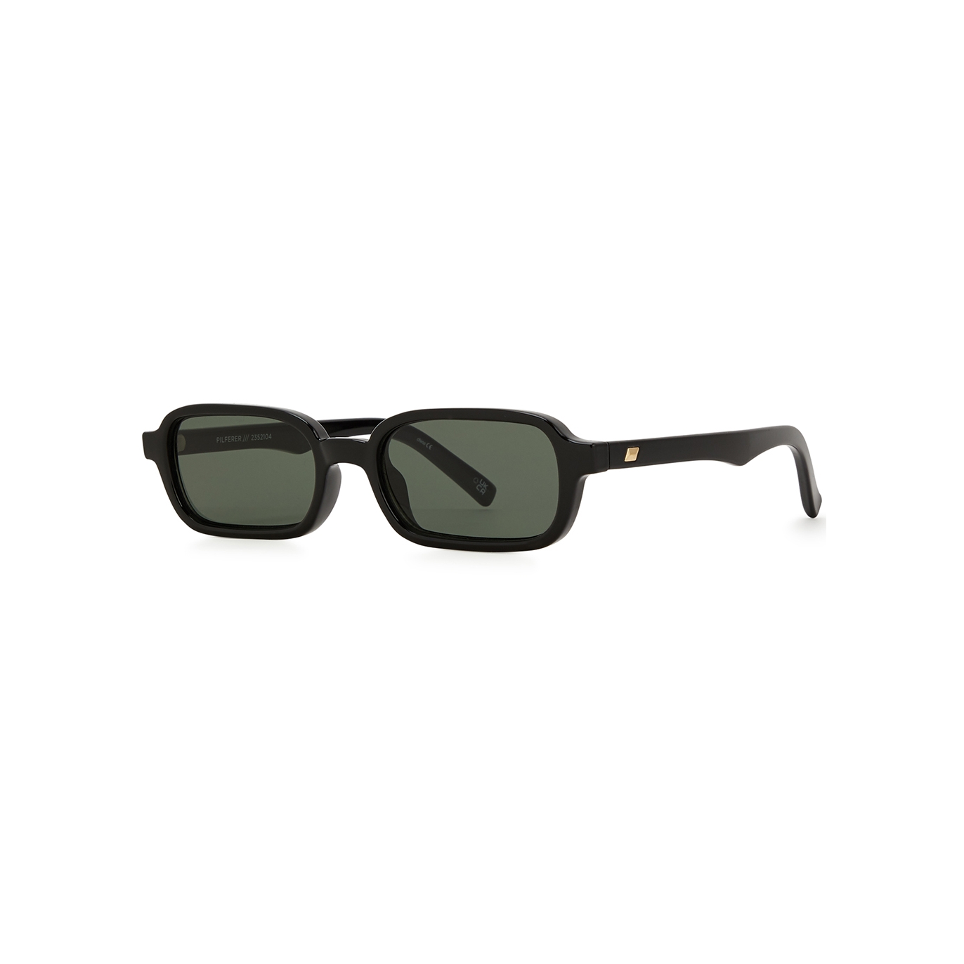 Le Specs Pilferer Rectangle-frame Sunglasses, Sunglasses, Black