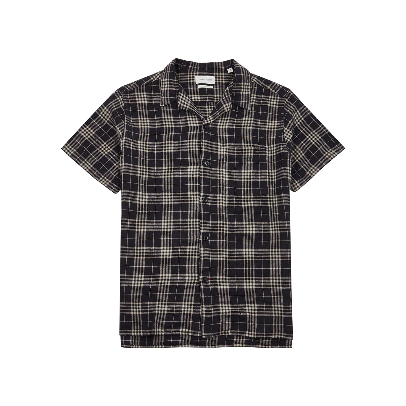 OLIVER SPENCER FINLAY CHECKED LINEN SHIRT
