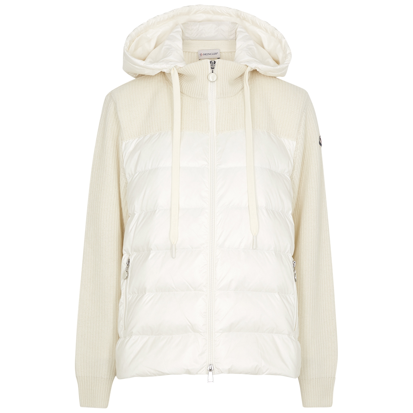 MONCLER QUILTED SHELL AND WOOL JACKET