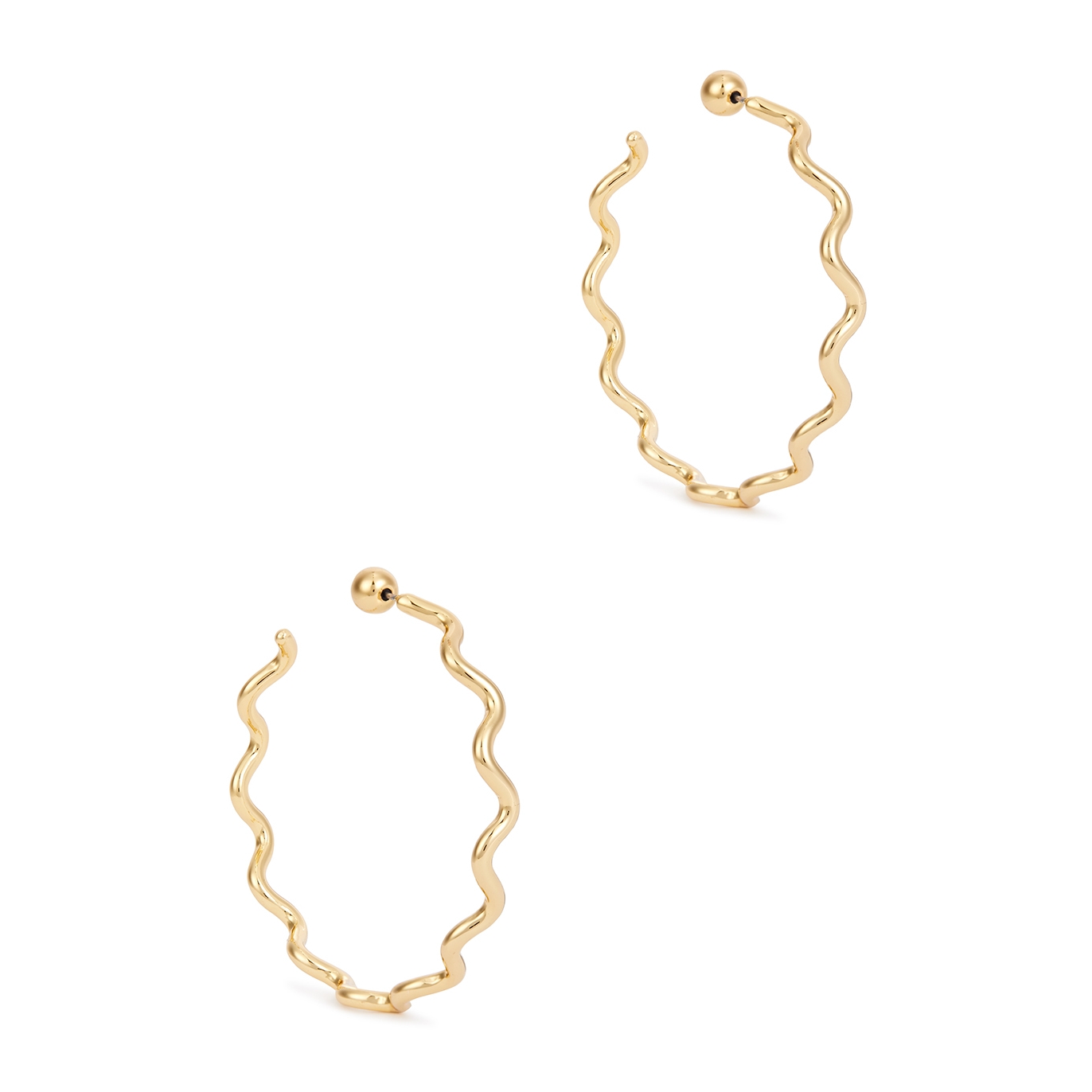 Jenny Bird Squiggle 14kt Gold-dipped Hoop Earrings