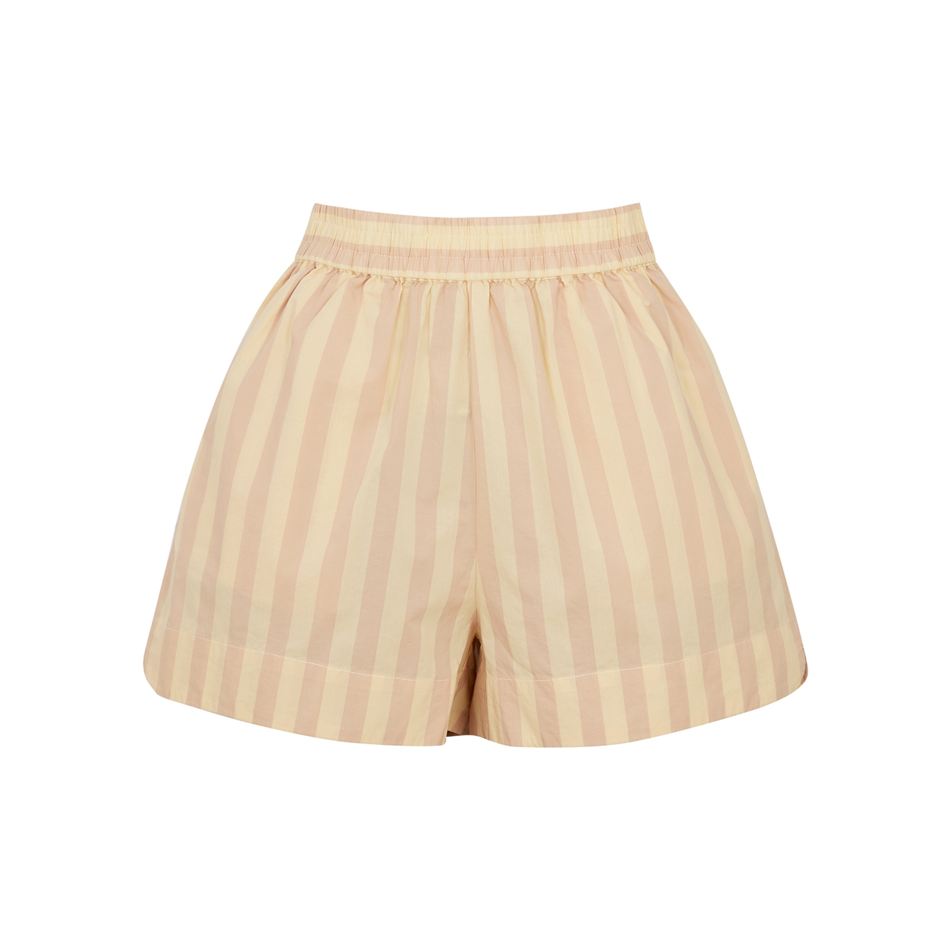 Lmnd Lemonade Chiara Striped Cotton-poplin Shorts, Shorts, Pink