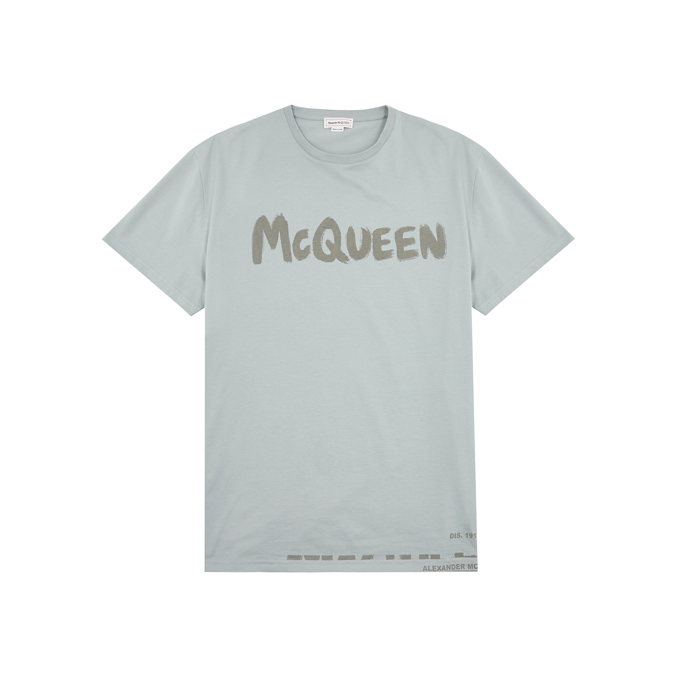 Alexander McQueen Logo-print Cotton T-shirt - Grey - M